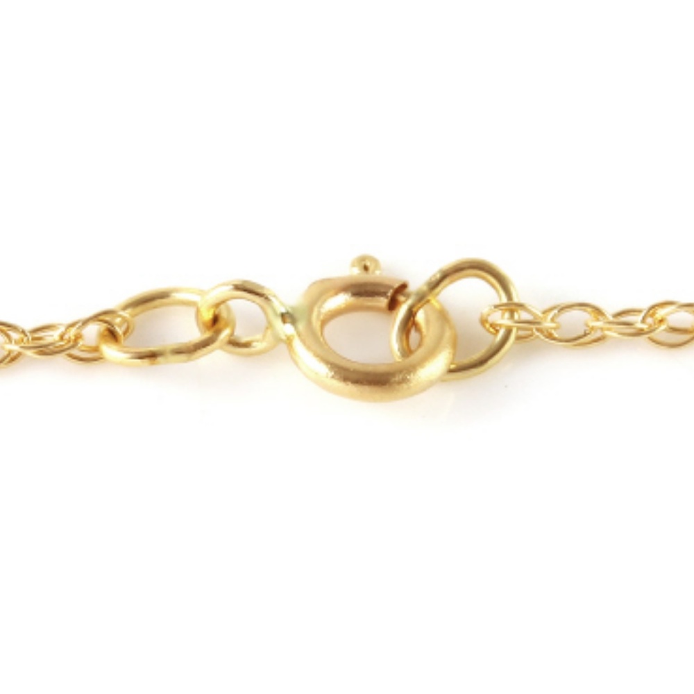 14K. SOLID GOLD NECKLACE WITH NATURAL PERIDOTS - Picture 4 of 7